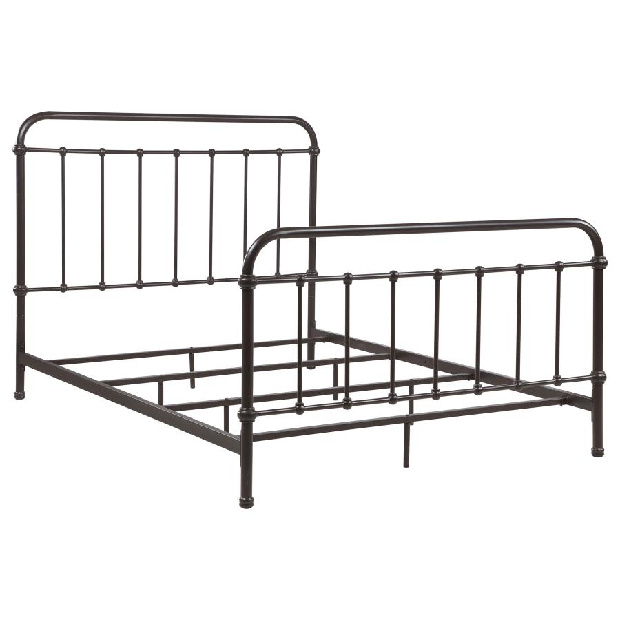 Livingston Metal Queen Open Frame Bed Dark Bronze (image for) Livingston Metal Queen Open Frame Bed Dark Bronze