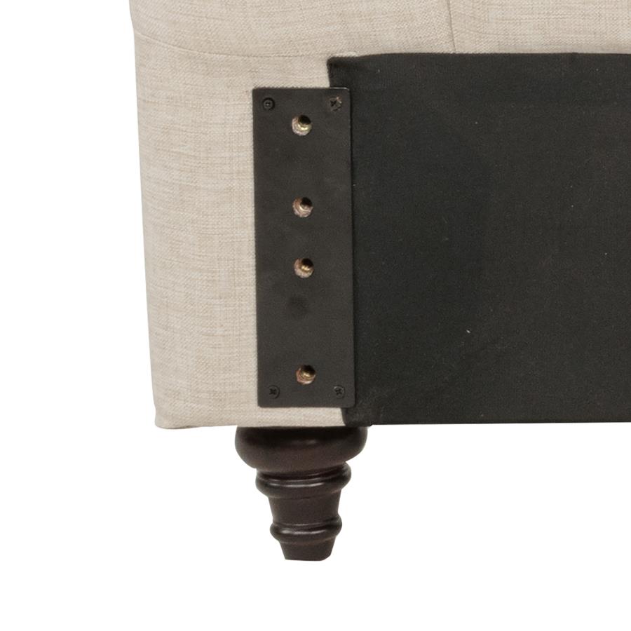 Devon 57-inch Upholstered Full Headboard Beige