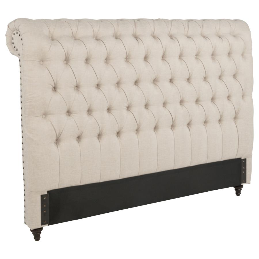 (image for) Devon 57-inch Upholstered Eastern King Headboard Beige