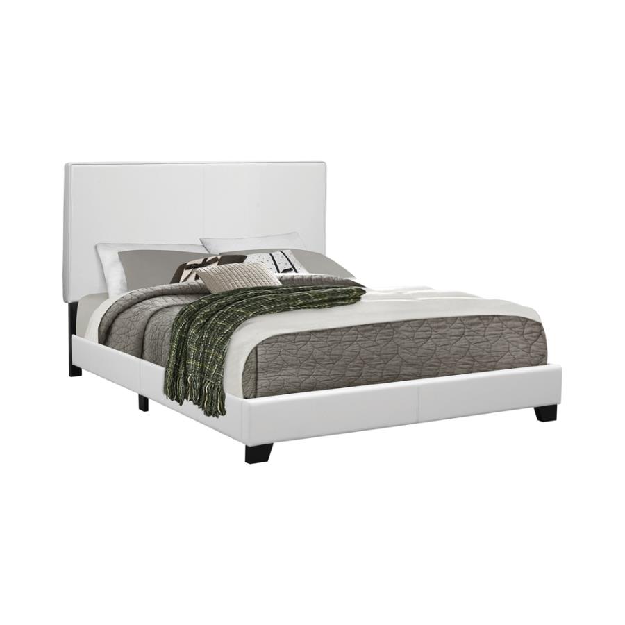 Mauve Upholstered Queen Panel Bed White (image for) Mauve Upholstered Queen Panel Bed White