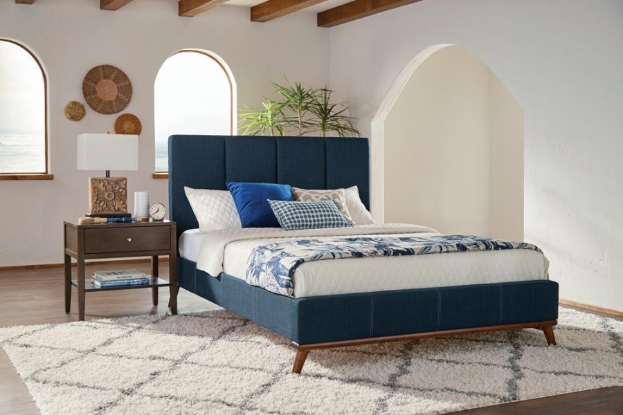 Modal Additional Images for Charity Upholstered Queen Panel Bed Blue