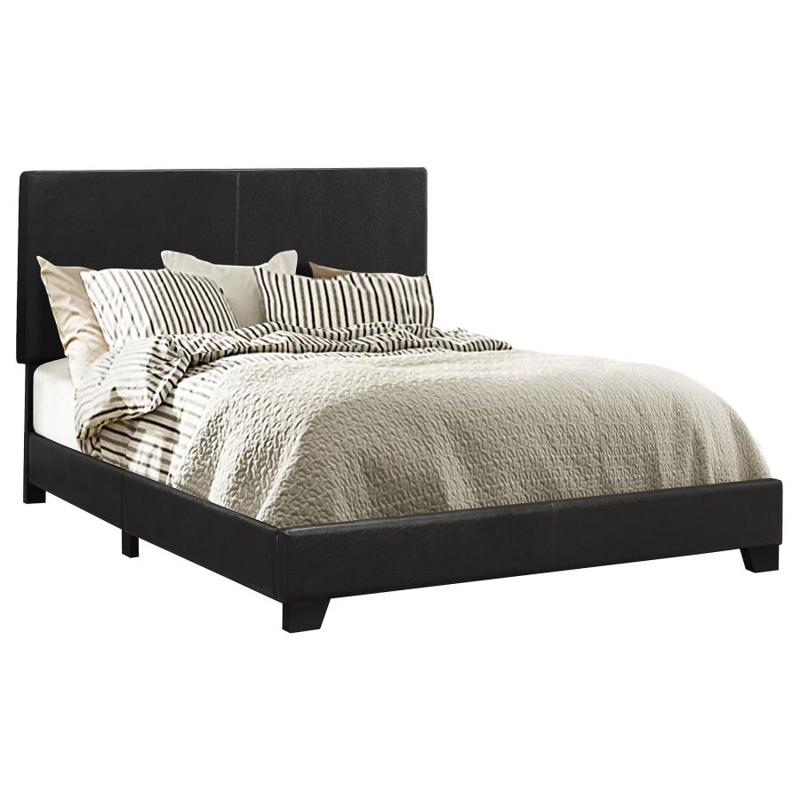 (image for) Dorian Faux Leather Upholstered California King Bed Black