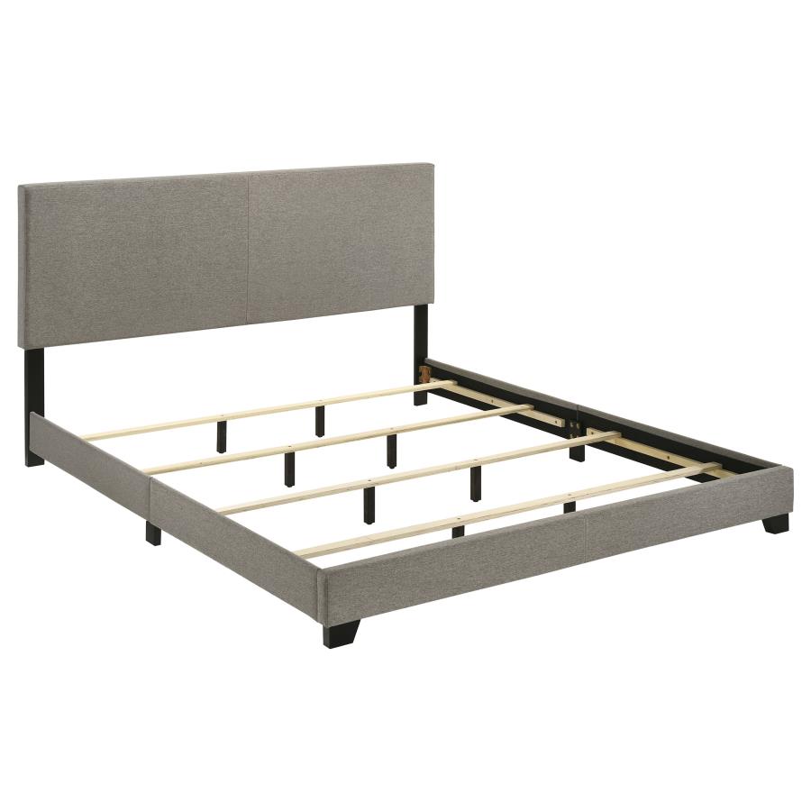Dorian Fabric Upholstered California King Panel Bed Taupe