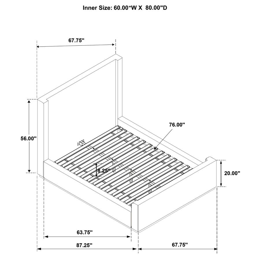 Modal Additional Images for Nala Upholstered Queen Sleigh Bed Cream
