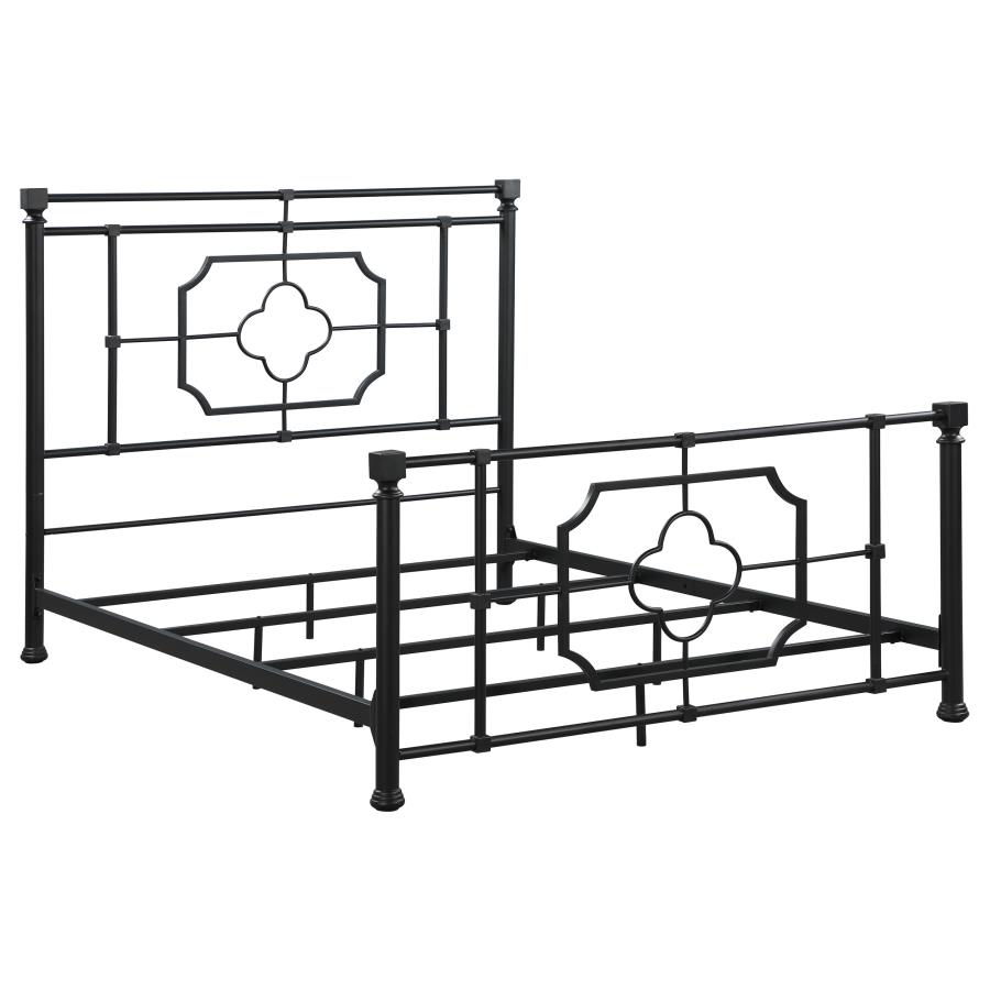 Paskay Metal Eastern King Open Frame Bed Weathered Black (image for) Paskay Metal Eastern King Open Frame Bed Weathered Black