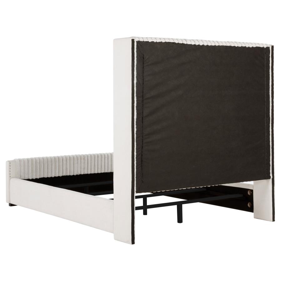 Natasha 65-inch Upholstered California King Bed Cream