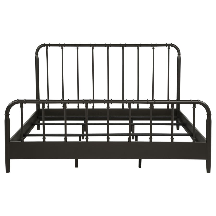 Rocco All Wood Water Pipe Open Frame Eastern King Bed Dark Bronze