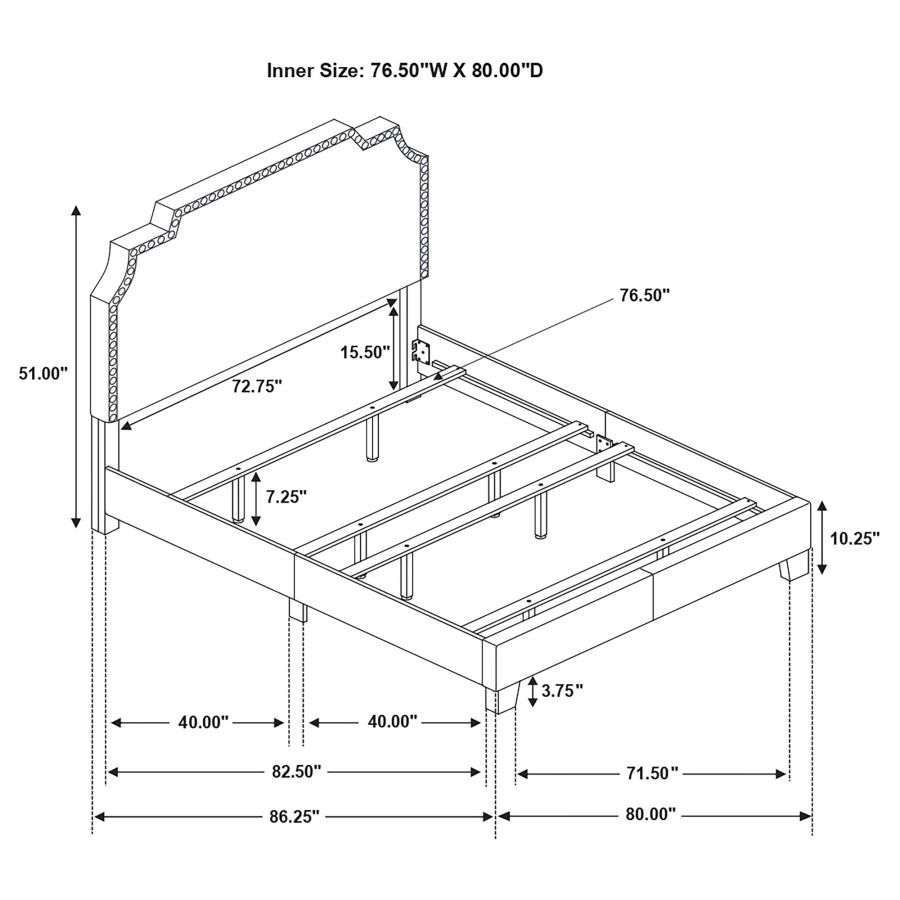 Modal Additional Images for Tamarac Upholstered Eastern King Panel Bed Beige
