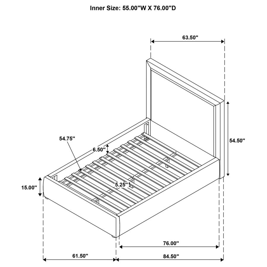 Modal Additional Images for Lawson 54-inch Upholstered Full Platform Bed Light Saddle