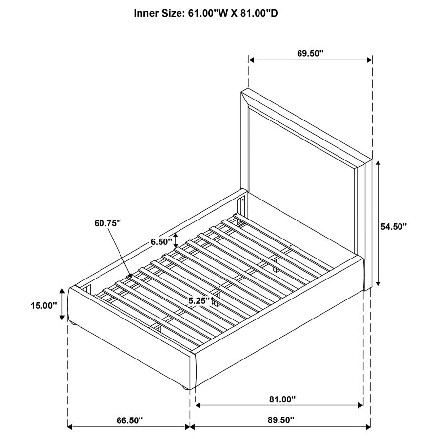 Modal Additional Images for Lawson 54-inch Upholstered Queen Platform Bed Light Saddle