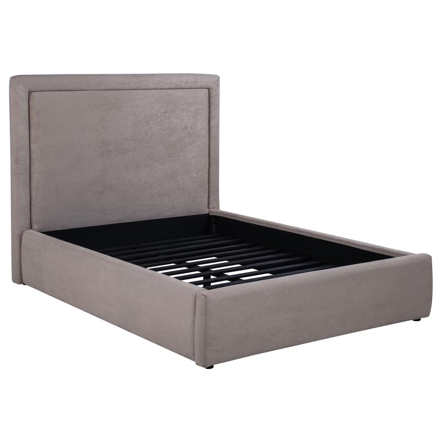 (image for) Lawson 54-inch Upholstered Full Panel Platform Bed Mushroom