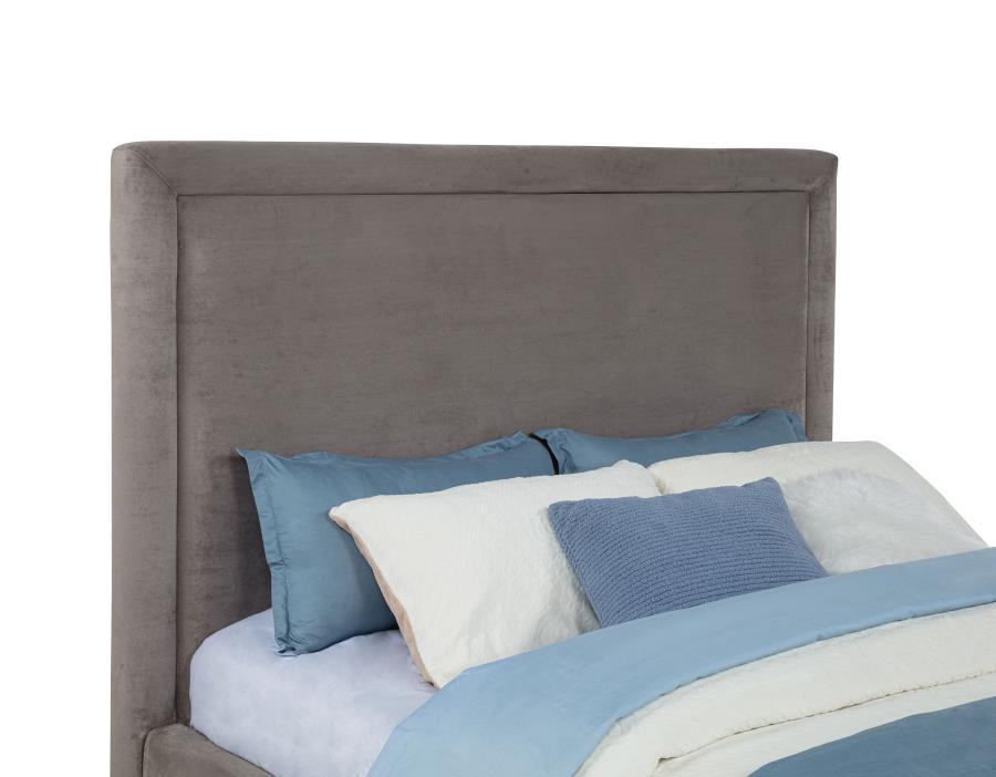 Lawson 54-inch Upholstered Queen Platform Bed Mushroom