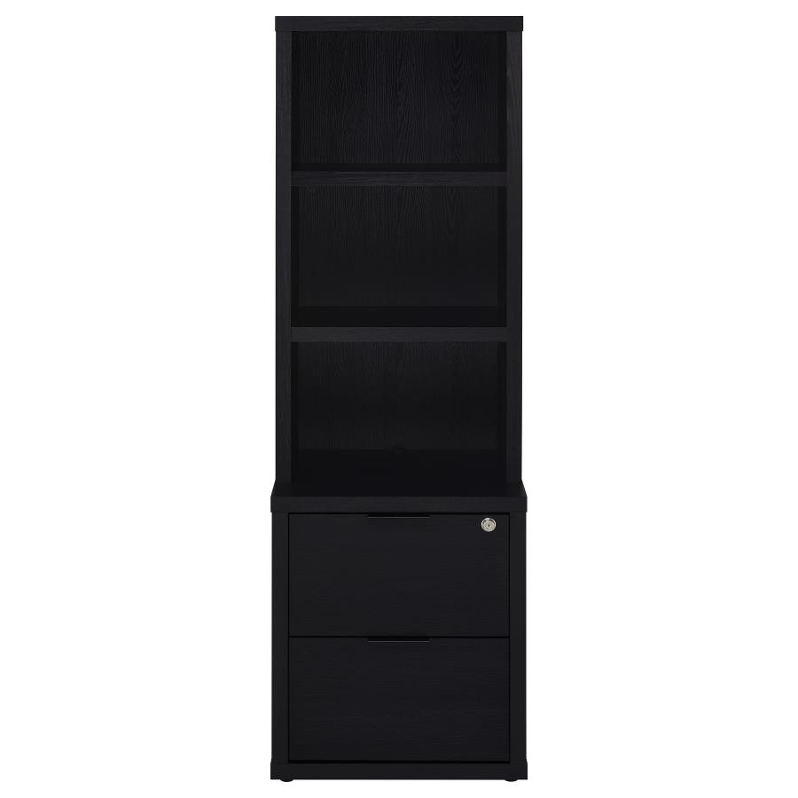 Westpark 3-piece Full Bedroom Set Bookcase Headboard Black