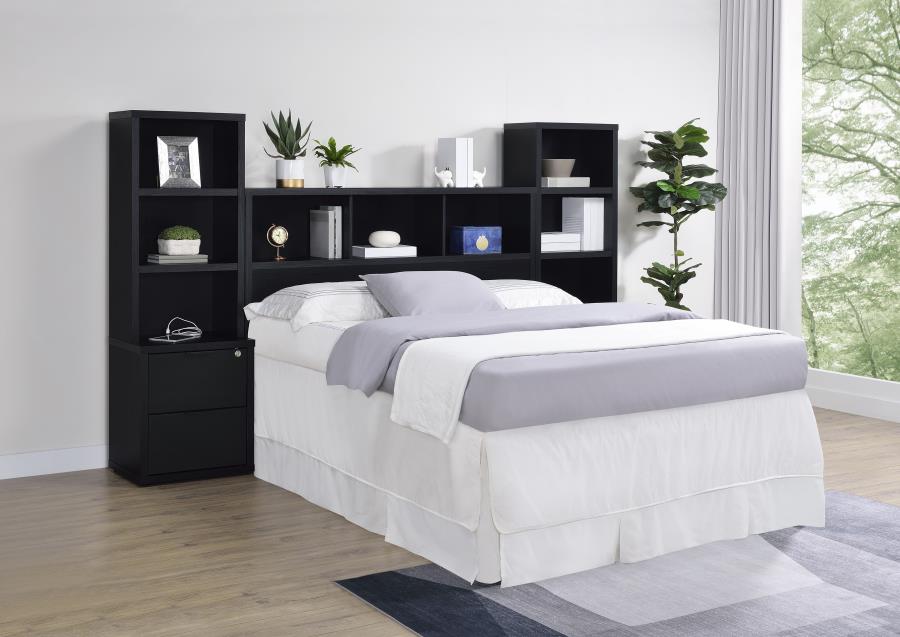 Modal Additional Images for Westpark 49-inch Queen Bookcase Headboard Black