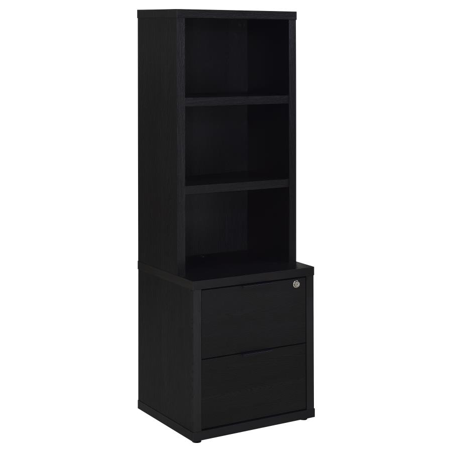 Westpark 3-piece Twin Bedroom Set Bookcase Headboard Black