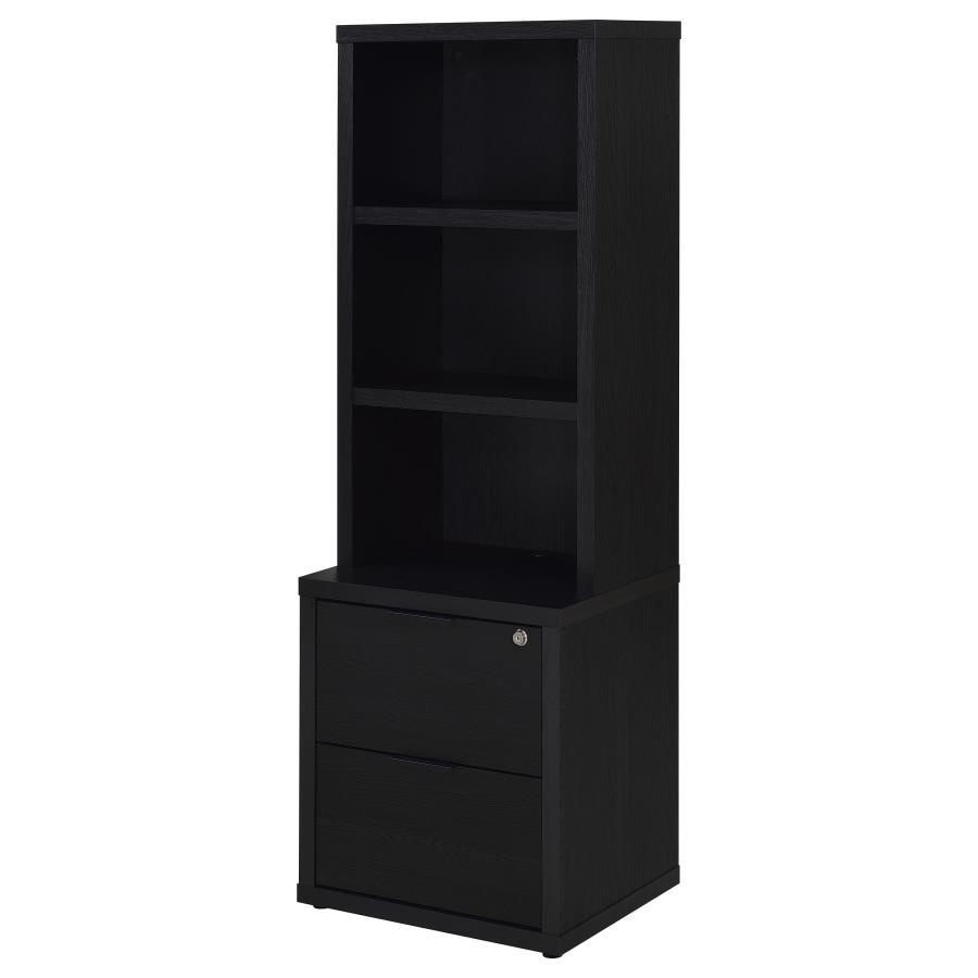 Westpark 3-piece Twin Bedroom Set Bookcase Headboard Black