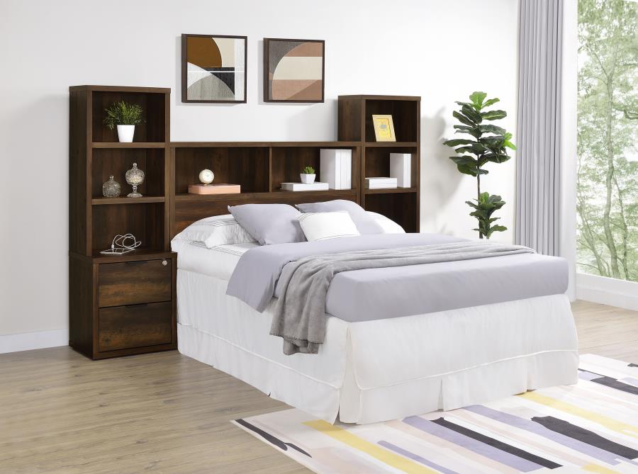 Modal Additional Images for Westpark 49-inch Full Bookcase Headboard Dark Pine