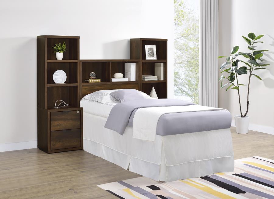 (image for) Westpark 3-piece Twin Bedroom Set Bookcase Headboard Pine
