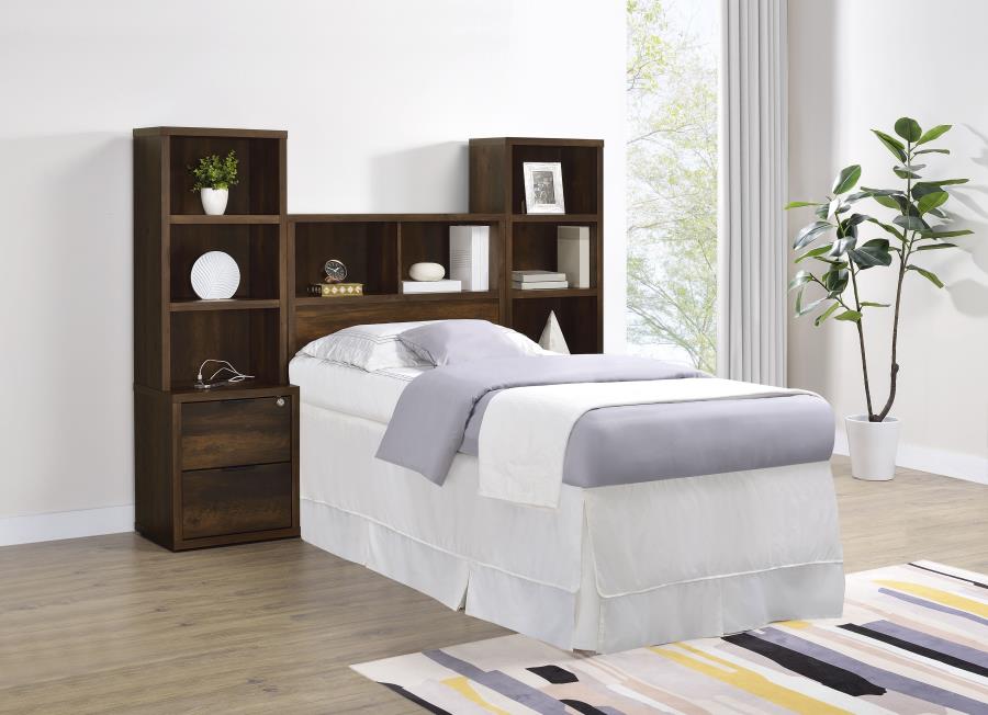 Modal Additional Images for Westpark 49-inch Twin Bookcase Headboard Dark Pine