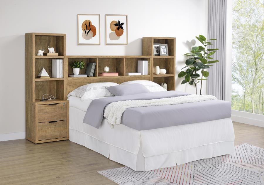 (image for) Westpark 3-piece Queen Bedroom Set Bookcase Headboard Mango