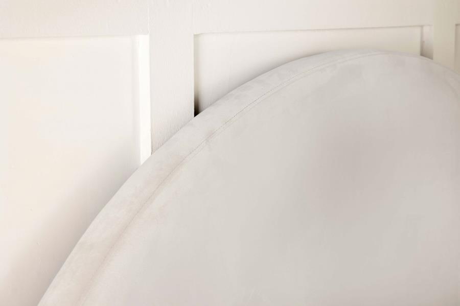 June Upholstered Twin Panel Headboard Ivory