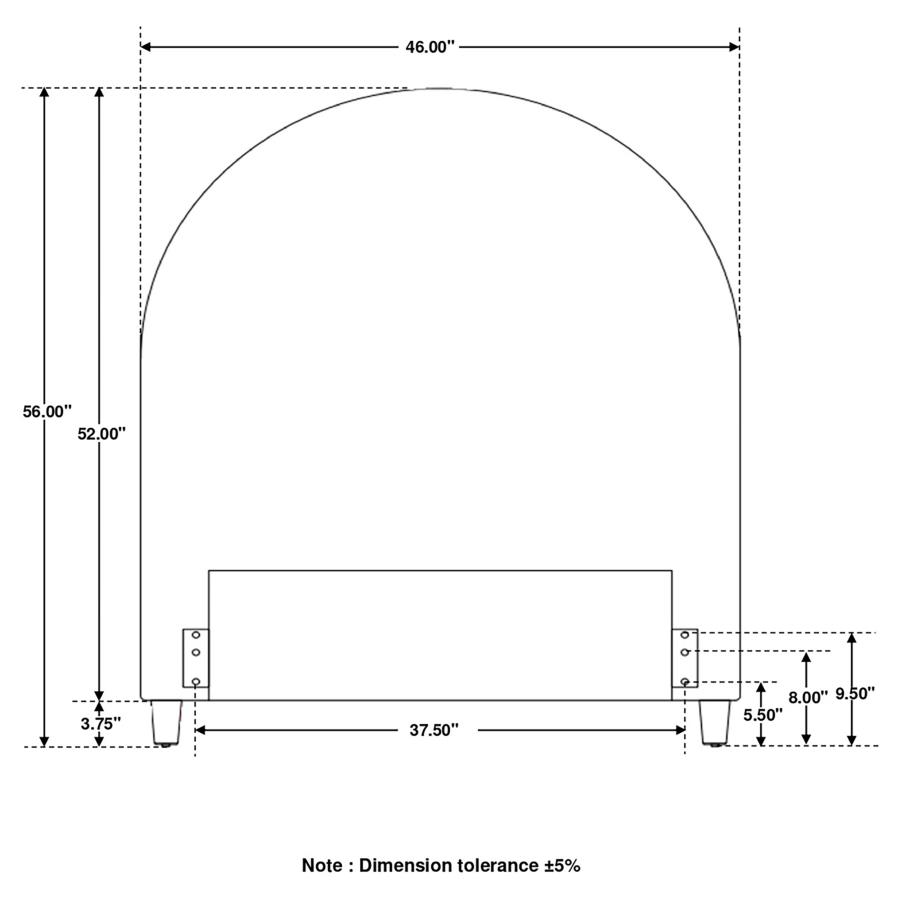 June Upholstered Twin Panel Headboard Ivory