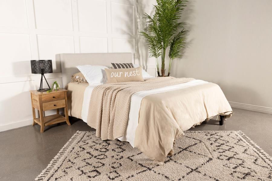 Modal Additional Images for Pirro Upholstered King Panel Headboard Sand