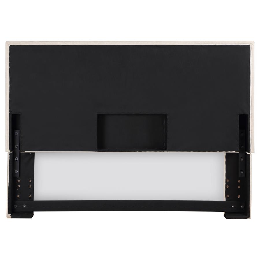 Izzy Upholstered King Panel Headboard Sand
