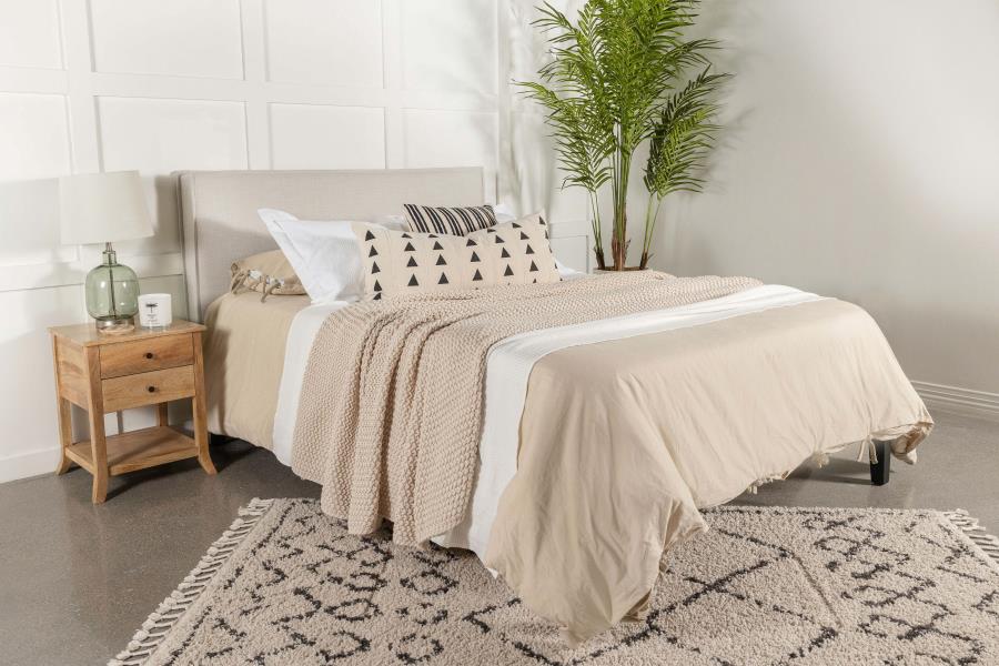 Modal Additional Images for Izzy Upholstered King Panel Headboard Sand