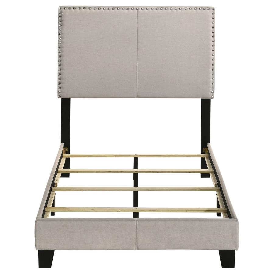 Boyd Upholstered Twin Panel Bed Ivory