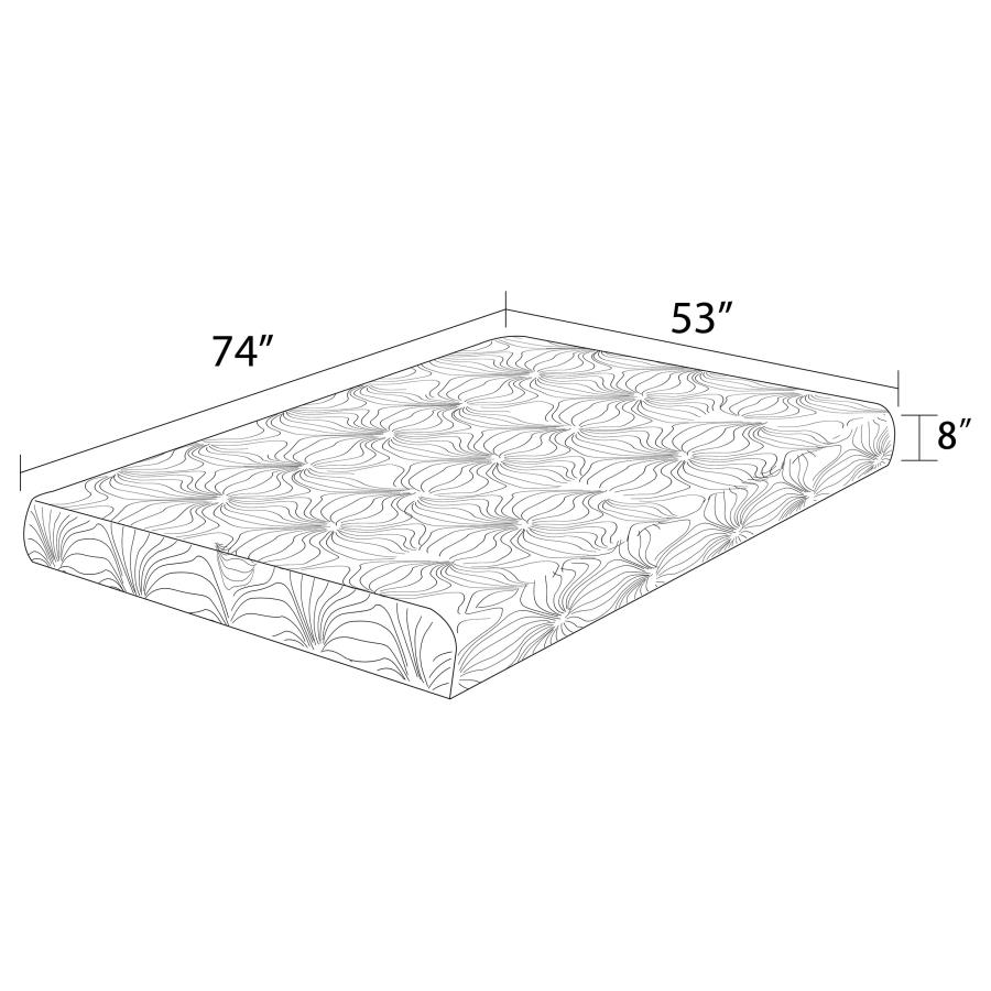 Modal Additional Images for Keegan 8" Full Memory Foam Mattress White