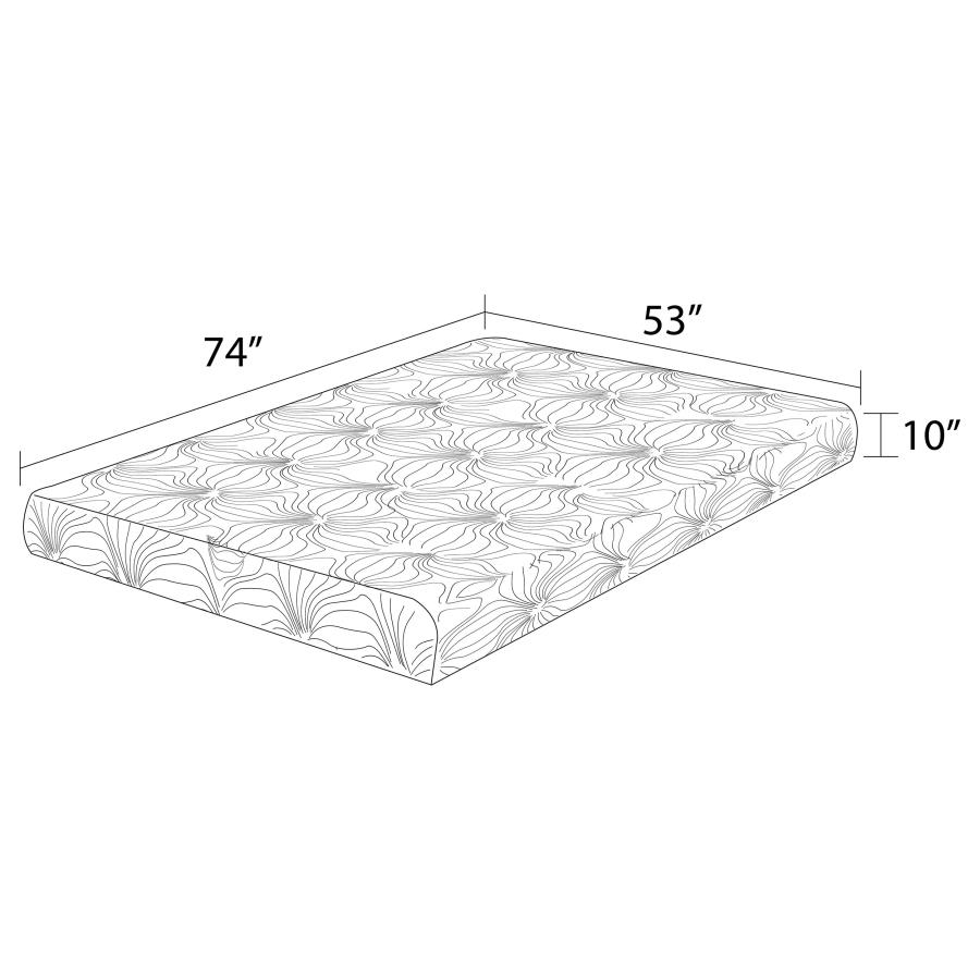 Modal Additional Images for Key 10" Full Memory Foam Mattress White