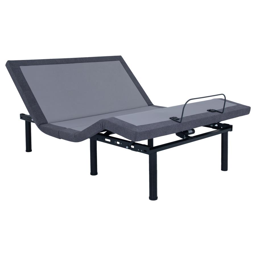 Clara Full Adjustable Bed Base Grey and Black (image for) Clara Full Adjustable Bed Base Grey and Black