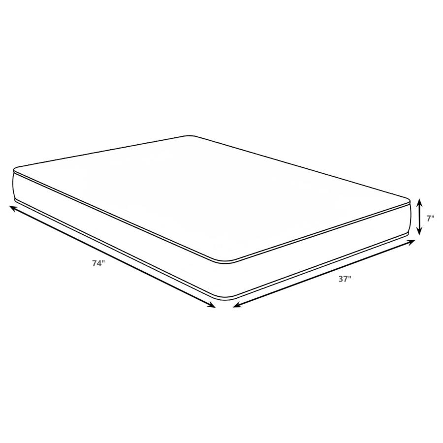 Modal Additional Images for Quimby 7-inch Twin Innerspring Quilted Foam Mattress