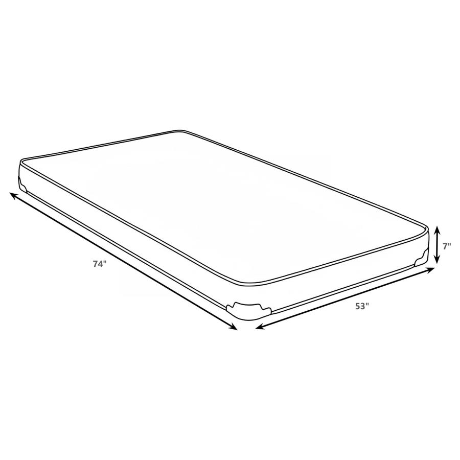 Modal Additional Images for Drover 7-inch Full Foam Mattress with Built-in Bunkie Board