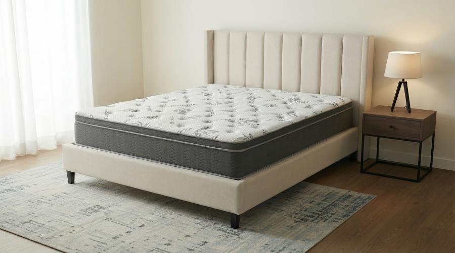 Sommet 13-inch Eastern King Bamboo Euro Top Foam Hybrid Mattress