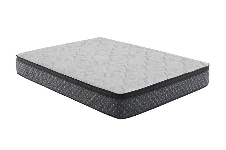 Aspen 12.5" Queen Euro Top Mattress White (image for) Aspen 12.5" Queen Euro Top Mattress White
