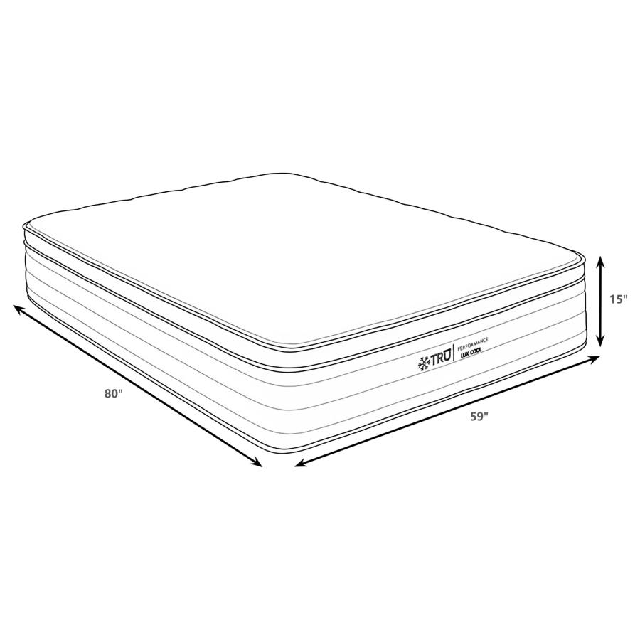 Modal Additional Images for Montlake 15-inch Queen Cool Euro Top Foam Hybrid Mattress