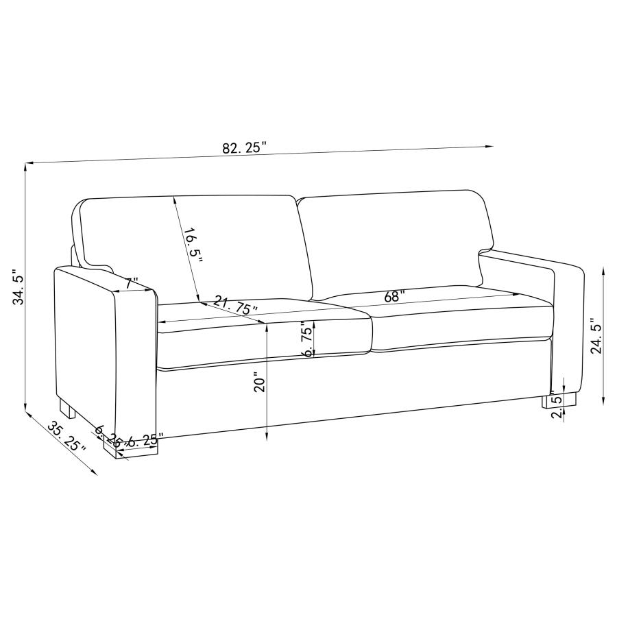 Modal Additional Images for Simpson Upholstered Sofa Sleeper with Queen Mattress Grey