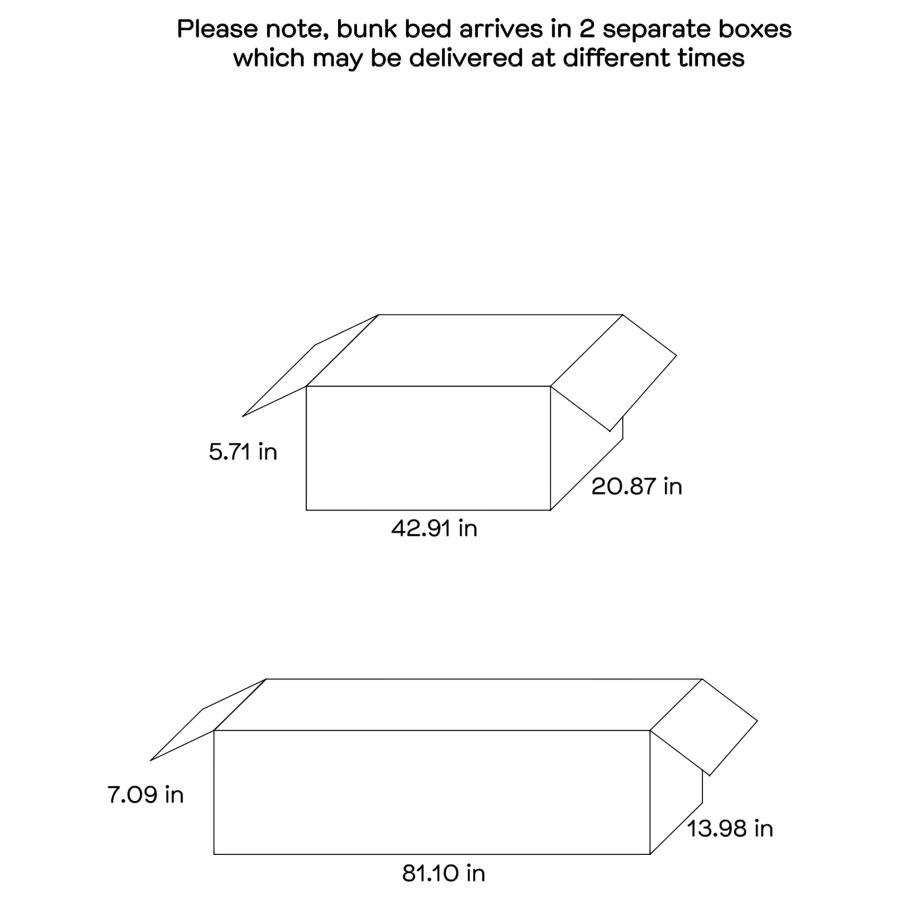Modal Additional Images for Ryder Wood Twin Over Twin Bunk Bed with Mattress Weathered Taupe