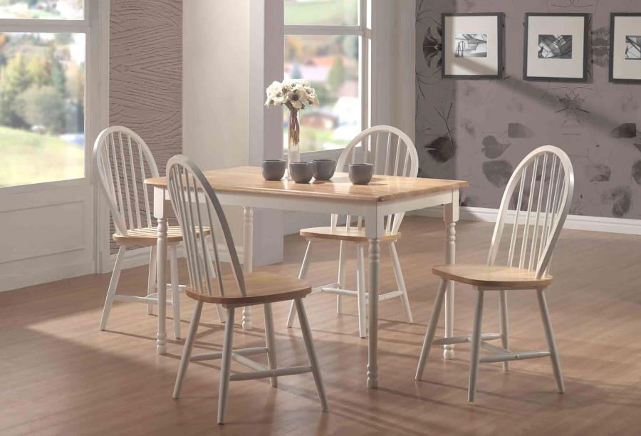 Modal Additional Images for Cinder Wood Dining Side Chair White (Set of 4)