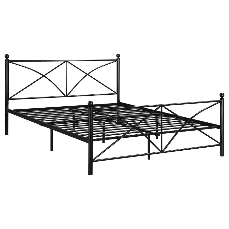 Hart Metal Queen Open Frame Bed Matte Black (image for) Hart Metal Queen Open Frame Bed Matte Black