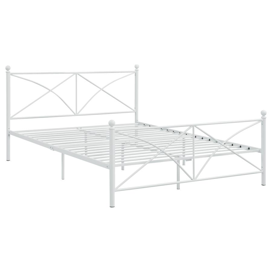 Hart Metal Queen Open Frame Bed White (image for) Hart Metal Queen Open Frame Bed White
