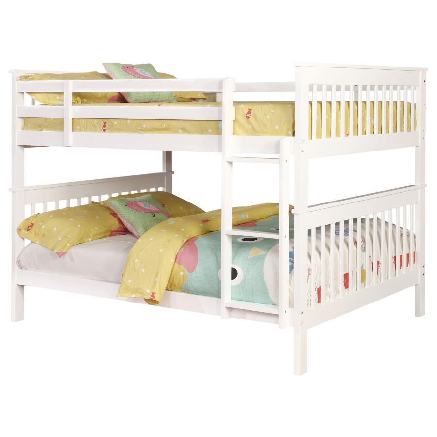 Chapman Wood Full Over Full Bunk Bed White (image for) Chapman Wood Full Over Full Bunk Bed White