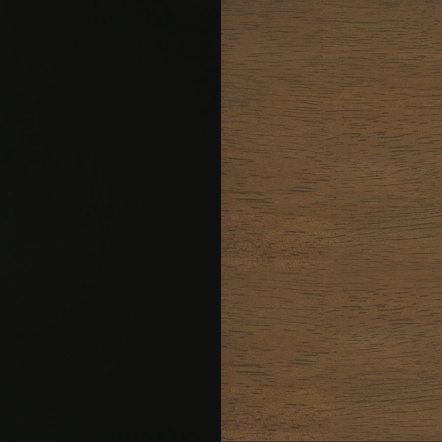 Morris Twin Over Twin Wood Bunk Bed Black and Walnut