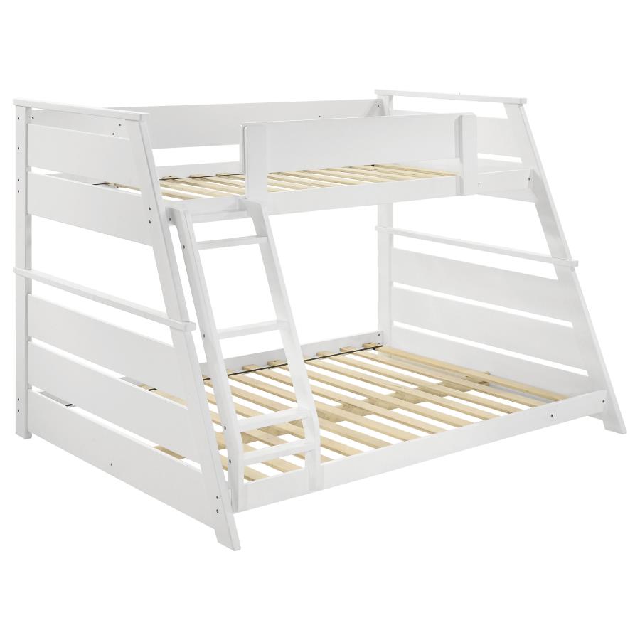 (image for) Holden Wood Veneer Twin Over Full Bunk Bed White