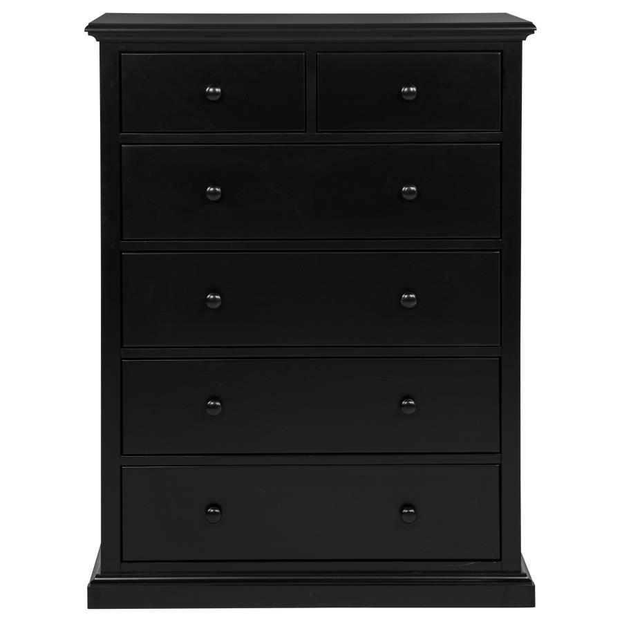 Sumerlin 6-drawer Bedroom Chest of Drawers Black