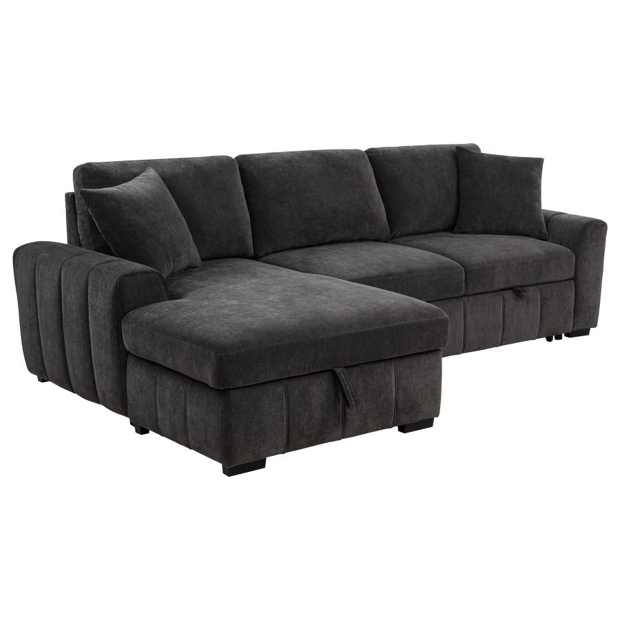 (image for) Pastrana Upholstered Sleeper Sectional Sofa LAF Chaise Grey
