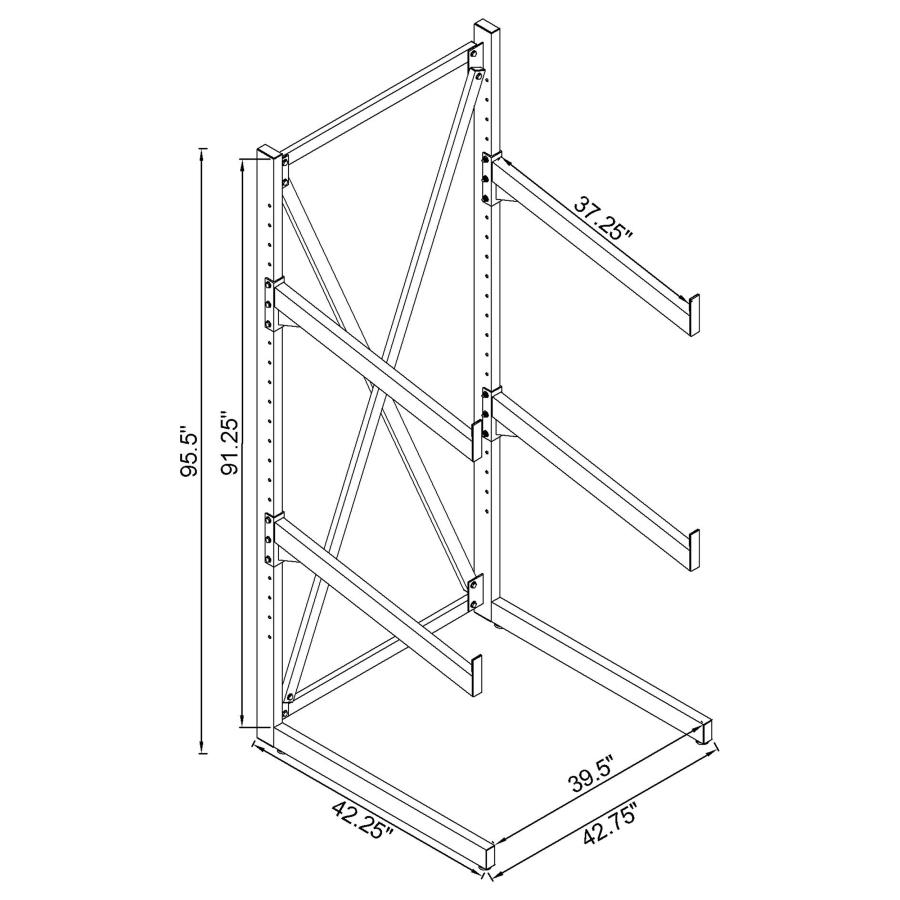 Modal Additional Images for Duarto 3-tier Sofa Display Rack Black
