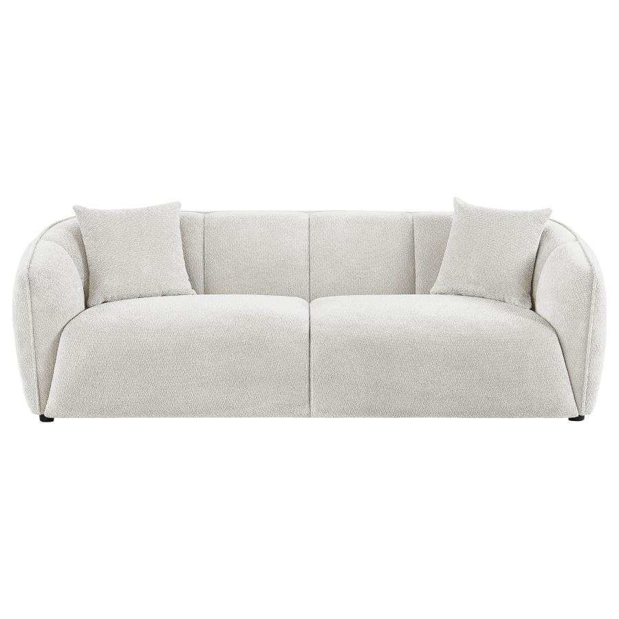 Aleisha Chenille Upholstered Sofa Ivory